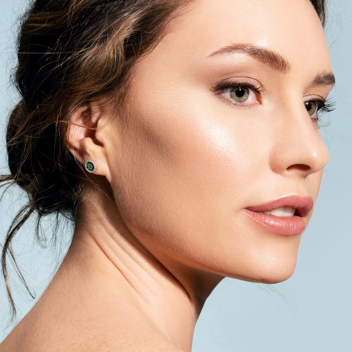 woman profile with beautiful skin